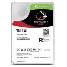 Load image into Gallery viewer, Seagate Ironwolf Pro ST18000NT001 18TB 3.5'' HDD NAS Drives 7200 RPM; SATA 6GB/s Interface; 256MB Cache; 550TB/Year; Unlimited Bays