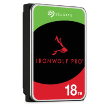 Load image into Gallery viewer, Seagate Ironwolf Pro ST18000NT001 18TB 3.5'' HDD NAS Drives 7200 RPM; SATA 6GB/s Interface; 256MB Cache; 550TB/Year; Unlimited Bays