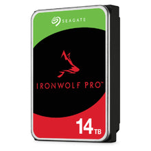 Load image into Gallery viewer, Seagate Ironwolf Pro ST14000NT001 14TB 3.5'' HDD NAS Drives 7200 RPM; SATA 6GB/s Interface; 256MB Cache; 550TB/Year; Unlimited Bays