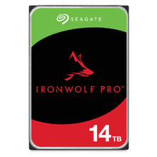 Load image into Gallery viewer, Seagate Ironwolf Pro ST14000NT001 14TB 3.5'' HDD NAS Drives 7200 RPM; SATA 6GB/s Interface; 256MB Cache; 550TB/Year; Unlimited Bays