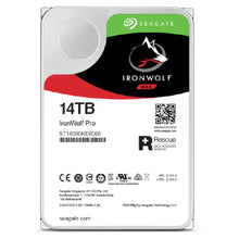 Load image into Gallery viewer, Seagate Ironwolf Pro ST14000NT001 14TB 3.5'' HDD NAS Drives 7200 RPM; SATA 6GB/s Interface; 256MB Cache; 550TB/Year; Unlimited Bays