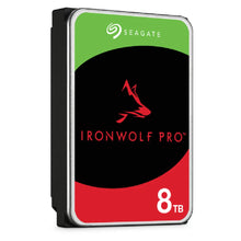 Load image into Gallery viewer, Seagate Ironwolf Pro ST8000NT001 8TB 3.5'' HDD NAS Drives 7200 RPM; SATA 6GB/s Interface; 256MB Cache; 550TB/Year; Unlimited Bays