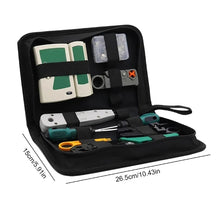 Load image into Gallery viewer, 11Pcs Portable LAN Network Tool Set Wear Resistant Computer Network Repair Tool Kit Crimping Maintenance Tool Set for Home Office