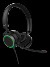 Load image into Gallery viewer, Snom A330D Binaural Over-Ear Headset, Passive Noise Cancellation, VoIP Phone Headset, USB/3.5mm, Microsoft Teams, Zoom, Skype, Snom-A330D