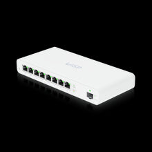 Load image into Gallery viewer, Ubiquiti UISP - Router, PoE router for MicroPoP, 8x GbE Passive 27V POE, 1x SFP, 110W POE, Fanless, Wallmount, Bluetooth Setup, UB-UISP-R