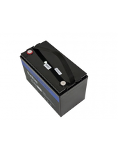 Load image into Gallery viewer, Uniross 12.8V 100Ah, 1.28kWh Lithium Phosphate battery, LiFePO4, Charge @ 20A (Max 100A) Discharge @ 100A (Max 100A) IP56 Rated, UR-BAT-LiFePO4-12-100