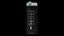 Load image into Gallery viewer, Bdcom 8 Port Gigabit Managed Industrial Switch with 2 SFP, DIN-rail, L2+ Managed, 12-55VDC Input (Dual Redundant), IP40, 6kV Lighting Protection