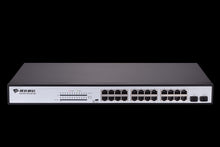 Load image into Gallery viewer, Bdcom 26-Port Gigabit POE switch (24 PoE ports, 2 x SFP ports), Unmanaged - 370W PoE, Cooling fan, AC220V power supply Included, Bdcom-PS1526-24P-400