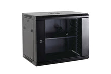 Load image into Gallery viewer, Acconet 6U Unassembled Fixed Wall Mount Box 450mm, Flat Pack, with Glass Door, Cabling & Cabinets, Cabinets & Racks, Wall Boxes, AC-Cab-6U450-WM