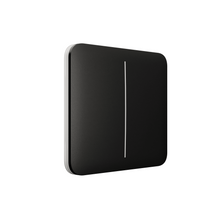 Load image into Gallery viewer, AJAX Security - Black SoloButton 2-GANG Smart light switch, sensitive to touch and hand approaching (at a distance of 15 mm) | AJAX-SB-2-GANG-B