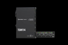 Load image into Gallery viewer, Teltonika Industrial 5 port Gigabit Switch, Supports auto MDI/MDIX crossover Unmanaged 10Gbps, 9-30VDC Passive PSU/POE Input, DIN rail or wall mount