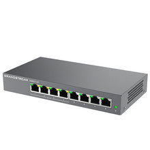 Load image into Gallery viewer, Grandstream Enterprise 8 port Lite Cloud Managed GbE PoE Switch, with 8x GbE RJ45, 4x PoE/PoE+ or +24VDC output mode, GWN Cloud/Manager | GWN7711P