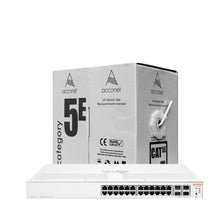 Load image into Gallery viewer, HPE Promo - Buy ARU-IO-SW193024G-195W and Get 1 x Acconet CAT5-100 FREE, Purchase HPE Instant On 1930 24port Gigabit 195W Switch and receive CAT5 100m