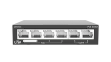 Load image into Gallery viewer, UNV - 4-Port PoE Switch, Supports Up to 250m transmission, Uniview 6 x 10/100Mbps ports support PoE, 2 Uplink port PoE