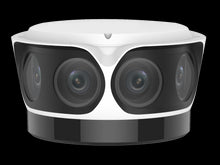 Load image into Gallery viewer, UNV - Ultra H.265 4K Starlight OmniView Network Camera, Uniview Smart Analytics, 12V DC, PoE, IR 50m, 4 x 4.2mm, IP67, 180 degree view, MicroSD 256GB