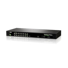Load image into Gallery viewer, ATEN CS1316 KVM Switch with Rack Mount Kit, 16Port PS/2-USB VGA KVM Switch/Cascade/W/(US/EU/OUT) ADP. ATEN, incl. Console cable + Foot Pad set(4 pads)