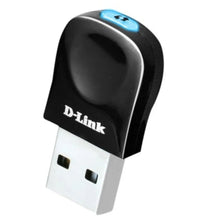 Load image into Gallery viewer, D-Link DWA-131 Wireless N300 Nano USB WiFi Adaptor, 300 Mbit/s data transfer rate, Single-band (2.4 GHz), PIFA, PC/Notebook adapter, Colour: Black