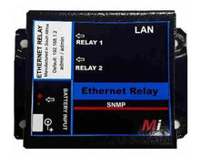 Load image into Gallery viewer, Micro Instruments 2 Port Ethernet AC Relay + Email Support, 12V to 24V, Inform users about the status of 2 x 220 VAC inputs and 1 x Relay