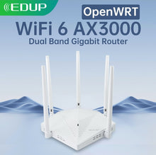Load image into Gallery viewer, EDUP RT2980 AX3000 OpenWRT 3000Mbps Dual Band 2.4/5GHz Gigabit WIFI6 Router 802.11AX MIMO EasyMesh Wide Signal Range Router