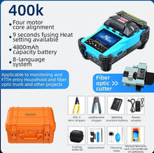 Load image into Gallery viewer, Fiber Optic Fusion Splicer Full set Hot Melt Machine Fully Automatic Fusion Splicer Fiber Optic Cable Trunk Wire Jumper A-87S