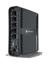 Load image into Gallery viewer, MikroTik hAP ax² 2.4GHz/5GHz Wi-Fi 6 Desktop Router - with Quad core, 864MHz CPU, 1 GB RAM, 128MB Storage, RouterOS L4, PoE IN/OUT, 18V-28V, ARM 64bit