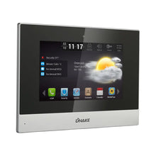 Load image into Gallery viewer, Dnake 7" Android Indoor Monitor, 7" TFT LCD, 1024x600 pixel, Supports up to 8 IP cameras, PoE support, 8 Alarm zones, 1 x 10/100Mbps Ethernet Port