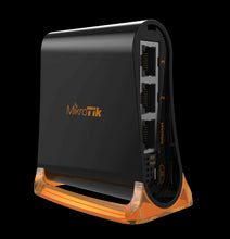 Load image into Gallery viewer, MikroTik hAP mini - 2.4GHz mini desktop Wi-Fi Router, 650MHz CPU, 32 MB RAM, 802.11b/g/n dual chain, 3 10/100 LAN, RouterOS L4, 1.5 dBi gain, 5V