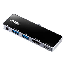 Load image into Gallery viewer, ATEN UH3238 Dock; USB-C 5-in-1 Travel Dock with Power Pass-Through - 1 x audio port; 2 x USB Type-A ports; 1 x HDMI; 1 x USB-C