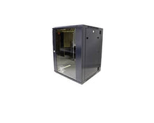 Load image into Gallery viewer, 9U Wallbox Swing Frame 600mm Deep, Black Empty Cabinet, Ideal for storage of Network equipment such as Routers, Switches, Servers, PDU, Network Cables