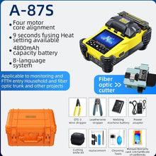 Load image into Gallery viewer, Fiber Optic Fusion Splicer Full set Hot Melt Machine Fully Automatic Fusion Splicer Fiber Optic Cable Trunk Wire Jumper A-87S