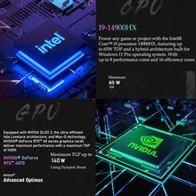 Load image into Gallery viewer, ASUS ROG 16" 4070 Gaming Laptop, 14th Intel Core i9-14900HX, RTX 4070 8G, 64G RAM,4TB PCIe SSD,QHD 240Hz/3ms