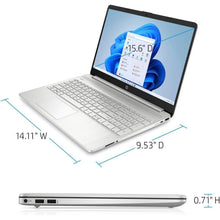 Load image into Gallery viewer, HP 15.6" Touchscreen Laptop,Intel Core i7-1255U,64GB RAM,2TB SSD,Win11 S,Silver + Gaming Mouse