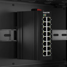 Load image into Gallery viewer, keepLiNK Industrial Ethernet Switch 16-Port Gigabit 100/1000Mpbs Unmanaged with IP40 rating Ethernet Network Switch KP-9000-65-16GT