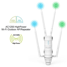 Load image into Gallery viewer, WavLink AC600 Router Outdoor Wifi Antenna Mesh, 4 Band Weatherproof Long Range Router Mesh long range ac600 external Wifi router