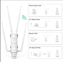 Load image into Gallery viewer, WavLink AC600 Router Outdoor Wifi Antenna Mesh, 4 Band Weatherproof Long Range Router Mesh long range ac600 external Wifi router