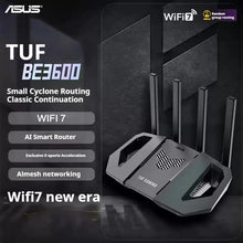 Load image into Gallery viewer, ASUS TUF Gaming BE3600 WiFi 7 Router with AI functions and high-speed Ethernet ports, 4× External antennas 2.4GHz/5GHz quad-core