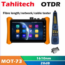 Load image into Gallery viewer, Android OTDR Tester 1310/1550/1610nm 28/26/24dB Fiber Optic Reflectometer VFL OLS OPM Event Map Ethernet Cable Tester OTDR