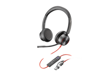 Load image into Gallery viewer, Hp Poly Blackwire 8225 Stereo Usb-C Headset +Usb-C/A Adapter, Noise-canceling mic + Acoustic Fence technology, Advanced hybrid ANC 3 settings 772K5AA