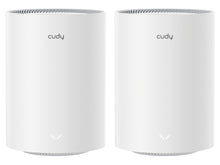 Load image into Gallery viewer, Cudy Dual Band WiFi 6 3000Mbps Multi-Gigabit Mesh 2-Pack, 1x Gigabit Ethernet Port, 1x 2.5Gbps Ethernet Port, integrated antennas | M3000 (2-Pack)