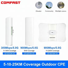 Load image into Gallery viewer, COMFAST 5-25Km Long Range 30dBm High Power Outdoor WiFi CPE 900Mbp 5G 26dbi Antenna AP Signal Amplifier