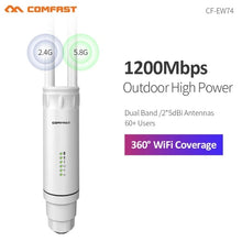Load image into Gallery viewer, COMFAST High Power 3600/1200/300M Outdoor CPE WiFi Router AP Extender Dual Band 2.4/5G High Gain Antenna