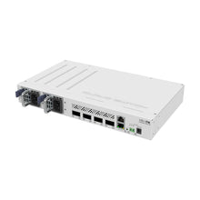Load image into Gallery viewer, MikroTik Cloud Router Switch CRS504-4XQ-IN, 16x 25G Ports 4x 100G QSFP28 Ports, 1x 100MB Ethernet Port for Management, Desktop Case, Dual Hot-Swap PSU