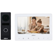 Load image into Gallery viewer, Dahua Video Intercom Kit, 7'' TFT screen, 2 door stations + 3 indoor monitors, Video intercom function: Unlock, voice call, video call, volume control