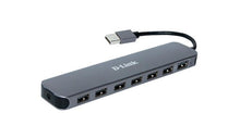Load image into Gallery viewer, D-Link 7-Port USB Hub with 2 Fast-Charge Ports, with 7x USB 2.0 ports, 1x Fast Charge USB port for high-power mobile devices like iPads, Plug and Play