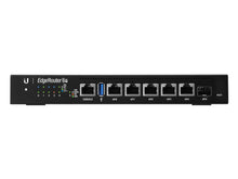 Load image into Gallery viewer, Ubiquiti UISP EdgeRouter 6P Router, 5x 10/100/1000 Ethernet Ports, 1x 1.25Gbps SFP Port, 24V 2.5A Power Supply (Included), 1x RJ45 Serial Port | ER-6P
