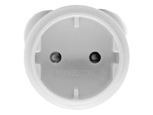 Load image into Gallery viewer, EUR-SCH 2-Pin Schuko to 16A 3-Pin Power Adaptor, Safety Shuttered for protection, 250V ~ 5A(x2), White, Use to convert 2Pin Schuko plug into 3Pin plug