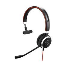 Load image into Gallery viewer, Jabra Evolve 40 Mono USB Headset, Wired Mono Headset, with 3.5mm jack and USB connection, built in Busylight, Passive Noise-Cancellation (PNC)