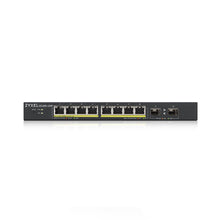 Load image into Gallery viewer, Zyxel GS1900-10HP Fanless 8-Port GbE PoE+ Smart Managed Switch, with 2x SFP (100/1000)Mbps Uplink Ports, IEEE 802.3at PoE with 8 30W ports, 77W budget
