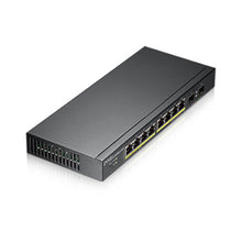 Load image into Gallery viewer, Zyxel GS1900-10HP Fanless 8-Port GbE PoE+ Smart Managed Switch, with 2x SFP (100/1000)Mbps Uplink Ports, IEEE 802.3at PoE with 8 30W ports, 77W budget