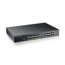 Load image into Gallery viewer, Zyxel GS1915-24EP, 24-port GbE, 12 port PoE, Smart hybrid mode Switch, 130 Watt 802.3at, standalone or NebulaFlex Cloud